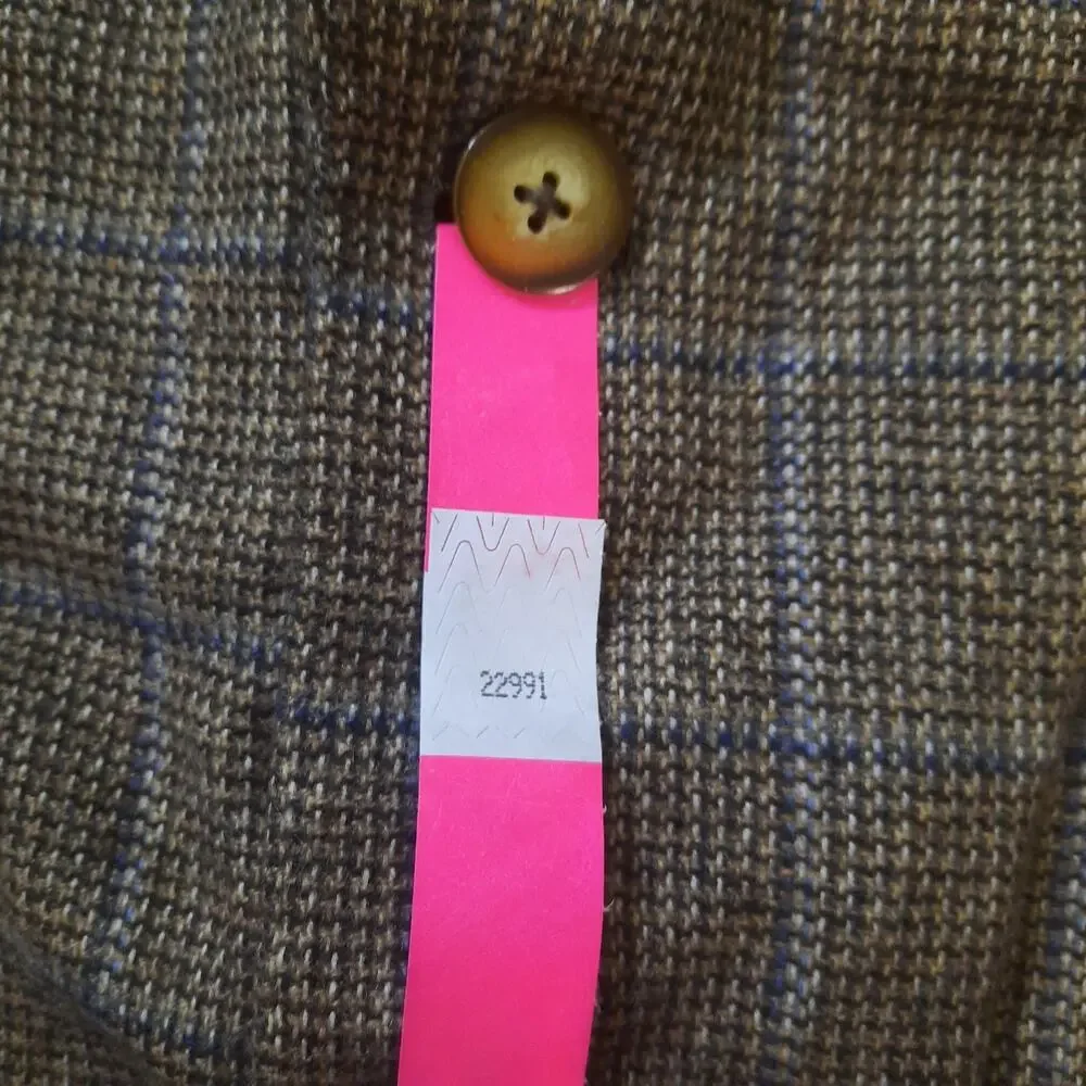 Astor Black Mens 43R Cashmere Blazer Brown XL Sport Coat Jacket Surgeon Cuffs